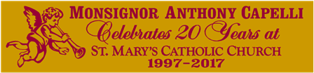 Pastor Anniversary Banner with Herald Angel