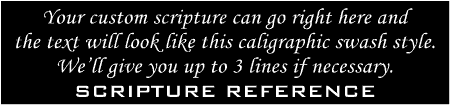 Caligraphic Swash Custom Scripture Banner