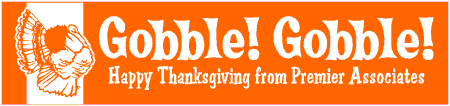 Gobble Gobble Thanksgiving Turkey Banner