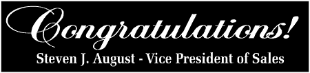 Elegant Script Congratulations Banner