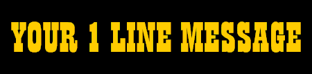 1 Line Western Style Banner