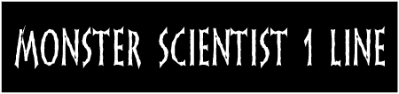 Monster Scientist 1 Line Custom Text Banner
