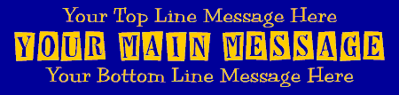 3 Lines Retro TV Show Title Style Banner