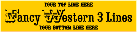 Fancy Western 3 Line Custom Text Banner