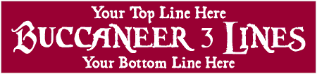 Buccaneer 3 Line Custom Text Banner