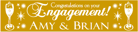 Engagement Champagne Toast Banner