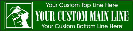 Posterized Male Golfer Banner