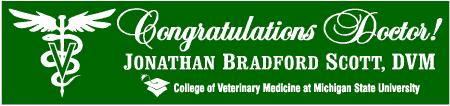 Veterinarian School Graduation Banner 1