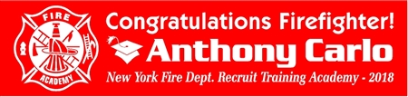 Firefighter Training Graduation Banner with Scramble