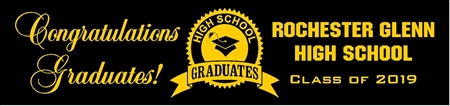 Congratulations Graduates Banner from School 1