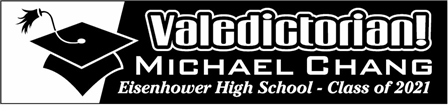 High School Graduate Valedictorian Banner