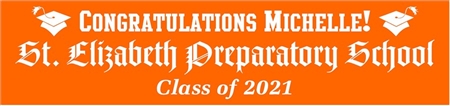 Gothic Style School Name Graduation Banner 3