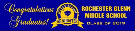 Middle School Graduation Banner from School 1