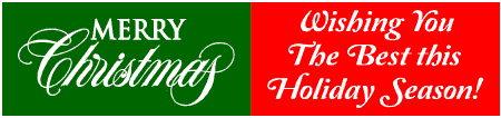 Green and Red Merry Christmas Banner