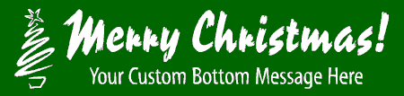 Merry Christmas Tree Contemporary Banner