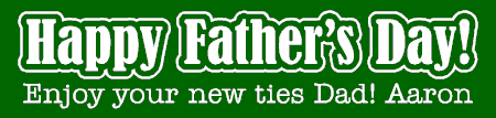 Happy Father's Day Outline Banner