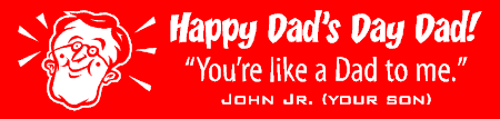 Happy Dad's Day Dad Banner