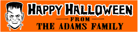 Frankenstein Happy Halloween Banner