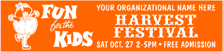 Fun For The Kids Harvest Festival Banner