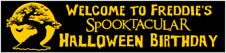 Spooktacular Halloween Birthday Banner