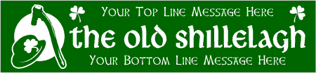 Old Shillelagh St. Patrick's Day Banner