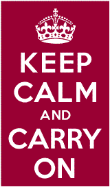 Keep Calm and Carry On 2.4 Vertical Banner