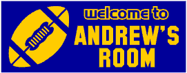 Kids Room Football Banner