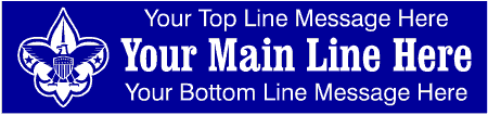 Boy Scouts Banner Classic 3-Line Custom Text