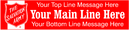 Salvation Army Banner Classic 3-Line Custom Text