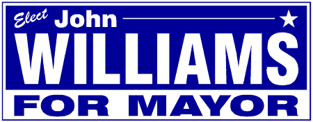 Block Style Mayor Political Campaign Banner