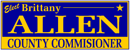 Serif Style County Commisioner Political Campaign Banner