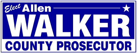 Block Style County Prosecutor Political Campaign Banner