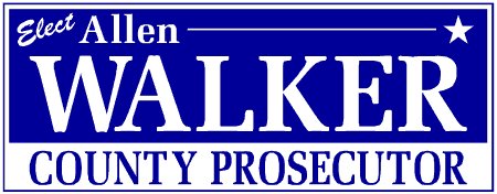 Serif Style County Prosecutor Political Campaign Banner