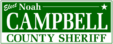 Serif Style County Sheriff Political Campaign Banner