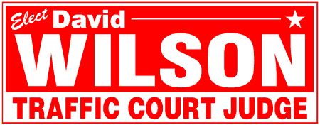 Block Style Traffic Court Judge Political Campaign Banner