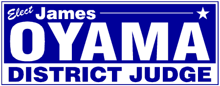 Block Style District Judge Political Campaign Banner