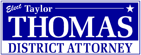 Serif Style District Attorney Political Campaign Banner