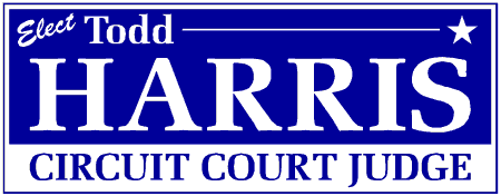 Serif Style Circuit Court Judge Political Campaign Banner