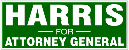 Dark Background Block Style Attorney General Political Campaign Banner