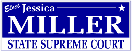 Serif Style State Supreme Court Political Campaign Banner