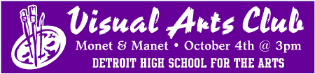 School Visual Arts Club Banner