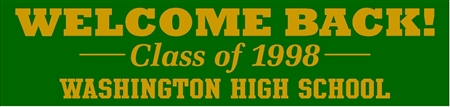 Welcome Back Class Reunion Banner in Classic Style