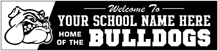 School Mascot Bulldog Welcome Banner