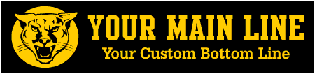 School Mascot Cougar Custom 2-Line Banner