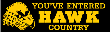 School Mascot Hawk Country Banner