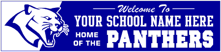 School Mascot Panther Welcome Banner 2