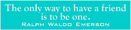 Be a Friend Emerson Quote Banner