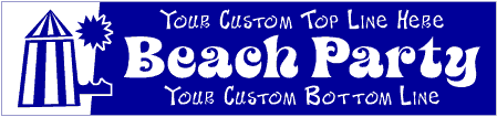 Cabana Sun Surf Custom 3-Line Banner