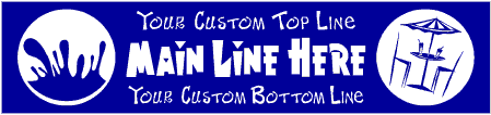 Cool Poolside Custom 3-Line Banner
