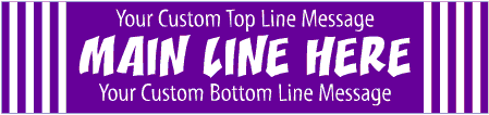 Cabana Stripe Custom 3-Line Banner 1